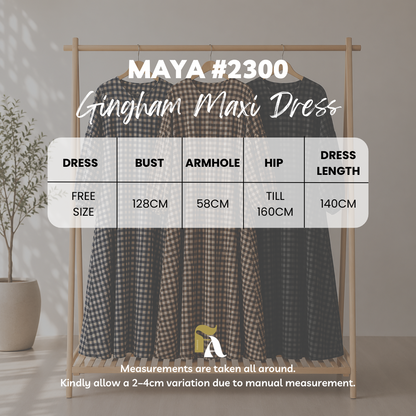 Maya Gingham Maxi Dress