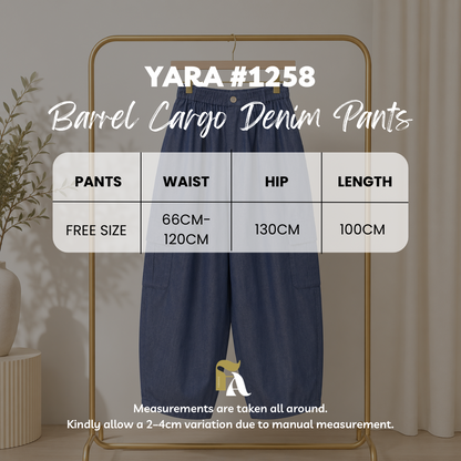 Yara Barrel Cargo Denim Pants