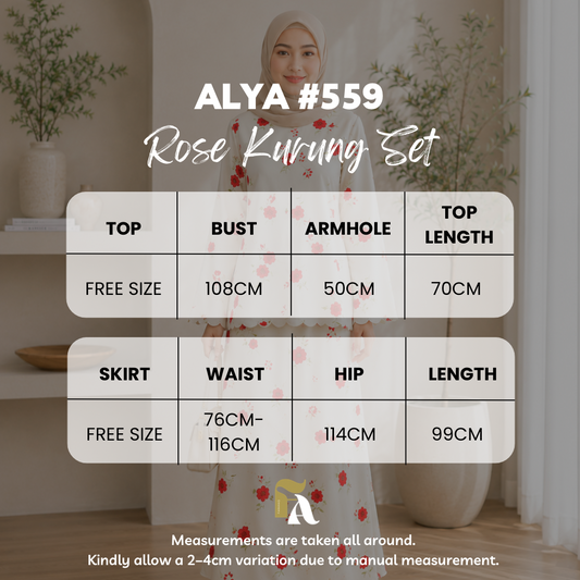 Alya Rose Kurung Set