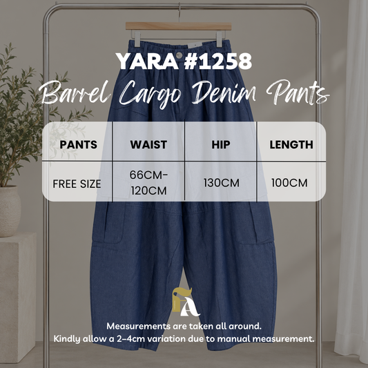 Yara Barrel Cargo Denim Pants